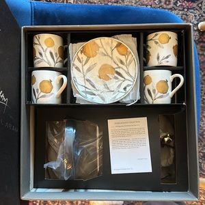 Michael Aram Pomegranate Demitasse coffee set and stand
